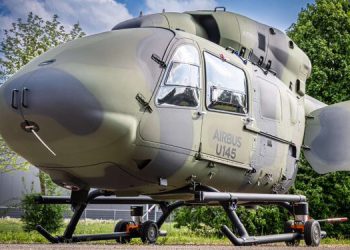 Airbus presentó en ILA Berlín su U145, versión no tripulada del H145. Fuente: Airbus