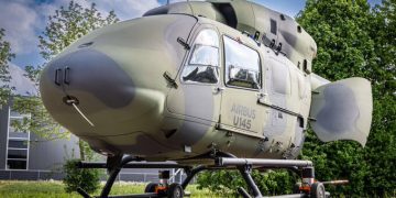 Airbus presentó en ILA Berlín su U145, versión no tripulada del H145. Fuente: Airbus