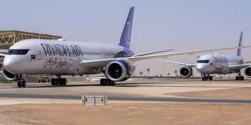 Boeing entregó los dos primeros aviones 787 Dreamliner a la nueva aerolínea Riyadh Air. Fuente: Boeing