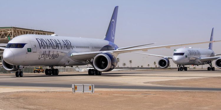 Boeing entregó los dos primeros aviones 787 Dreamliner a la nueva aerolínea Riyadh Air. Fuente: Boeing
