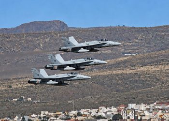 El Ala 46 de la Base de Gando procede a la transición del F-18 al Eurofighter. Fuente: Ejército del Aire y del Espacio
