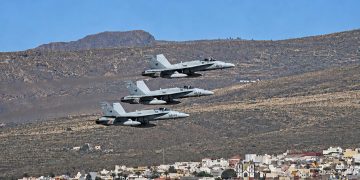 El Ala 46 de la Base de Gando procede a la transición del F-18 al Eurofighter. Fuente: Ejército del Aire y del Espacio