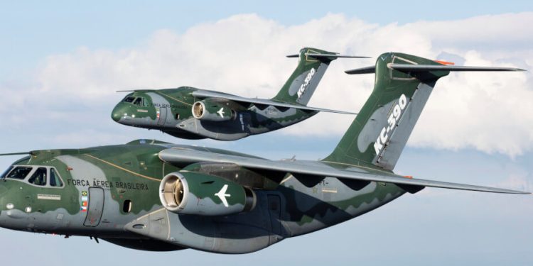 Embraer apoyará la operación de la flota de aviones KC-390 de la Fuerza Aérea Brasileña. Fuente: Embraer