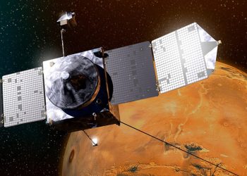 La misión MAVEN de la Nasa finalizó tras 11 años en órbita alrededor de Marte. Fuente: Nasa/Goddard/University of Colorado/Laboratory for Atmospheric and Space Physics