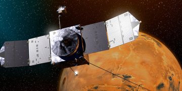 La misión MAVEN de la Nasa finalizó tras 11 años en órbita alrededor de Marte. Fuente: Nasa/Goddard/University of Colorado/Laboratory for Atmospheric and Space Physics