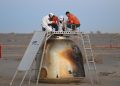 La nave espacial china Shenzhou-22 con tres astronautas a bordo aterrizó el pasado viernes. Fuente: Xinhua