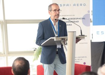 Pepe Nieto, presidente de Espai Aero CV, durante la jornada. Fuente: Espai Aero CV