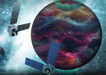 Representación artística del concepto de la misión DAPHNE. Fuente: NASA.