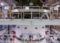 Ensamblados los módulos de tripulación y servicio de la nave Orion para Artemisa III. Fuente: Nasa.