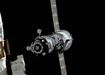 La nave de carga rusa Progress MS- 35 se acopló a la ISS. Fuente: Nasa
