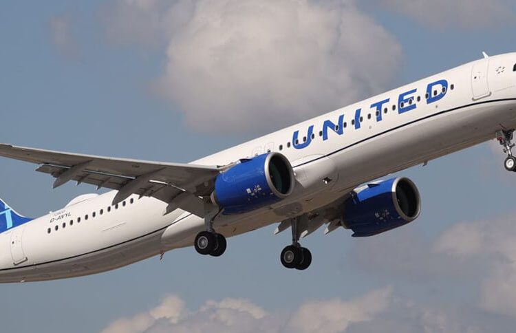 Un Airbus A321XLR equipado con motores GTF Advantage de United Airlines. Fuente: Pratt & Whitney