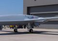 Un MQ-25A con la librea de la Marina de EEUU. Fuente: Boeing/Kelsey Chadwick