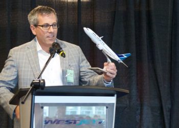 Brad McMullen, director de Ventas de Aviones Comerciales de Boeing. Fuente: WestJet