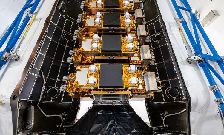 Northrop Grumman desplegó 21 satélites para la arquitectura espacial proliferada de combate de la SDA. Fuente: Northrop Grumman/SpaceX