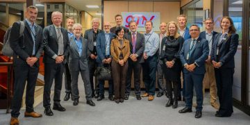 Una delegación noruega del sector espacial visitó la sede de GMV en Madrid. Fuente: GMV
