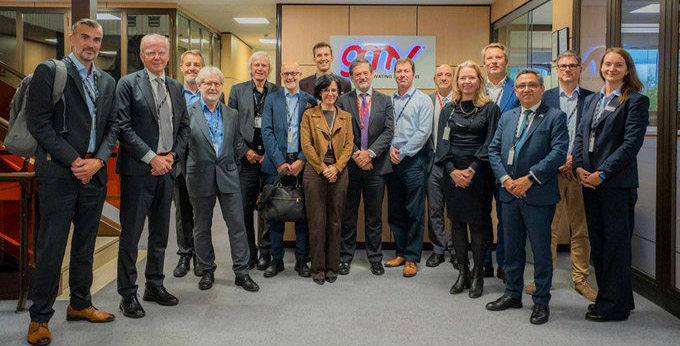 Una delegación noruega del sector espacial visitó la sede de GMV en Madrid. Fuente: GMV