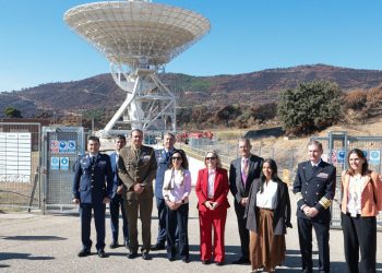 Visita la estación de satélites MDSCC en Robledo de Chavela. Fuente: Ministerio de Defensa